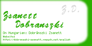 zsanett dobranszki business card