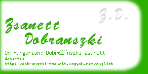 zsanett dobranszki business card